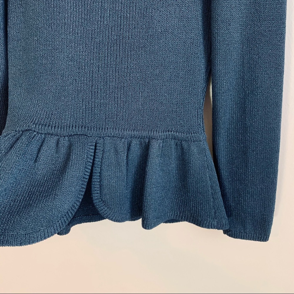 Vintage St. John Peplum Sweater v-neck RELISTED - Picture 4 of 14